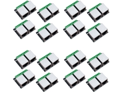 Placa De Distribución Ethernet Rj45 De Doble Terminal De 16 Piezas Con Conector Roscado