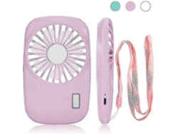 Ventilador Portátil Pequeno Recarregável - Rosa