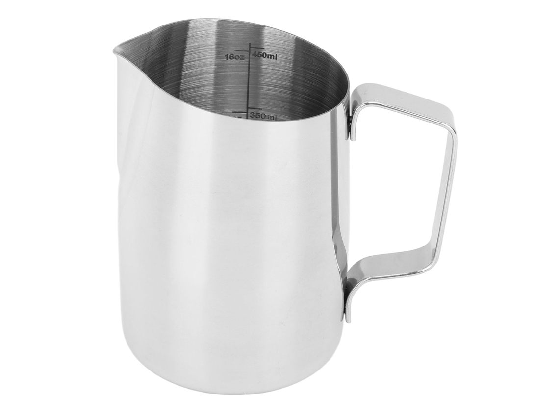 Jarra para espumar leche de 450 ml de acero inoxidable 201 para café en casa o cafetería