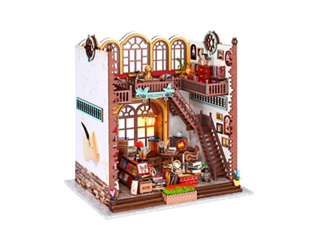 Casa de Muñecas de Madera Magic Book House Kit de Construccion con Muebles Juguetes para Regalos de Cumpleaños