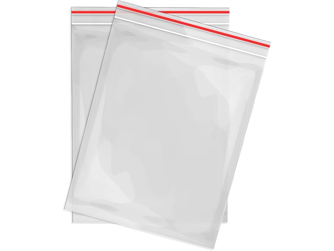 100 Bolsas Zip Rígidas 40x60mm, Reutilizables, Cierre Automático – Almacenaje