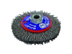 Escova Cônica D100Mm M14 TIVOLY para Decapagem de Metal Técnico de Moedor de Aço Corrugado