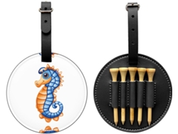 Bolsa de golf Seahorse para tees, negra, fácil de transportar y eficiente | Sin marca
