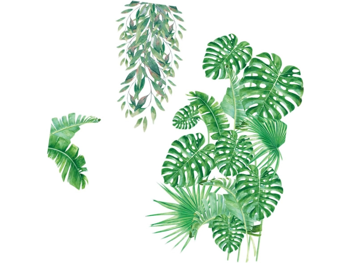 Adhesivo De Pared Verde, Decoración De Pared Autoadhesiva, Pegatinas De Papel Removibles