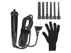 Varilla De Rizado De Pelo Con 6 Barril Ceramicos Intercambiables Rizador Electrico Con Pantalla Led Enchufe Us