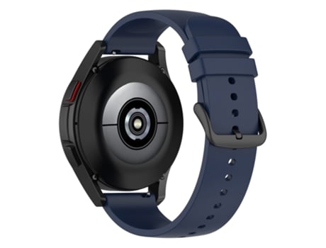 Correa de Silicona 20mm ajustable para Samsung Galaxy Watch 5 Pro 45mm/Huami Amazfit Bip 3/3 Pro - hebilla negra/azul medianoche