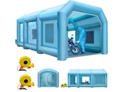 VEVOR tienda de pintura para coche con cabina de pulverización inflable 29,5x19,7x13 pies con filtro y 2 sopladores