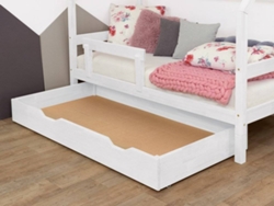 Cajón para Cama BENLEMI Buddy (Blanco - Madera - 90x140x22 cm)