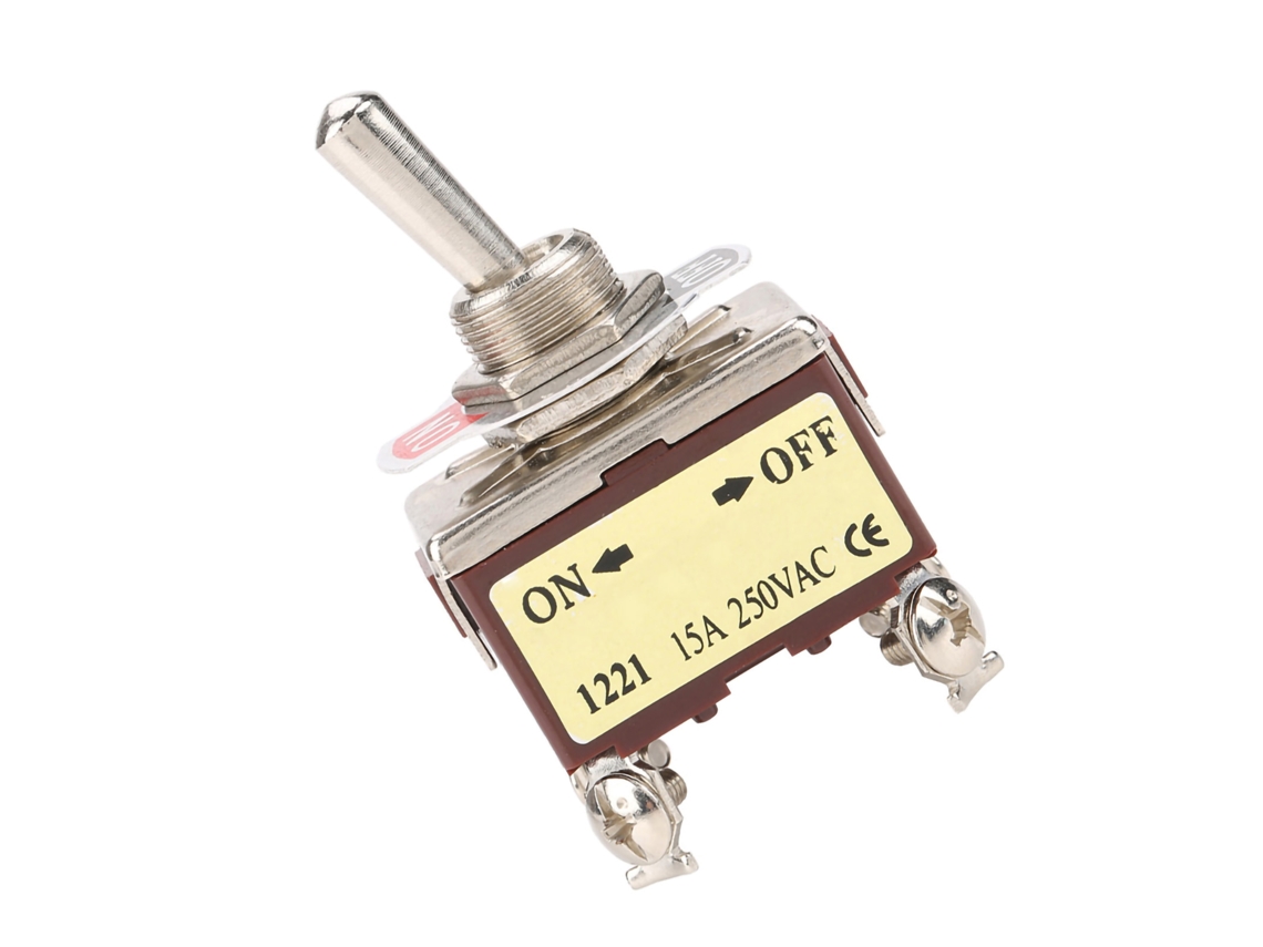 2026dz-5 Interruptor de palanca de 2 posiciones (encendido/apagado), 4 pines, 12 mm, 15 A, 250 V CA (piezas)