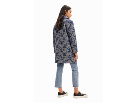 Chaqueta de Mujer DESIGUAL Espiga Botonadura Azul (L)
