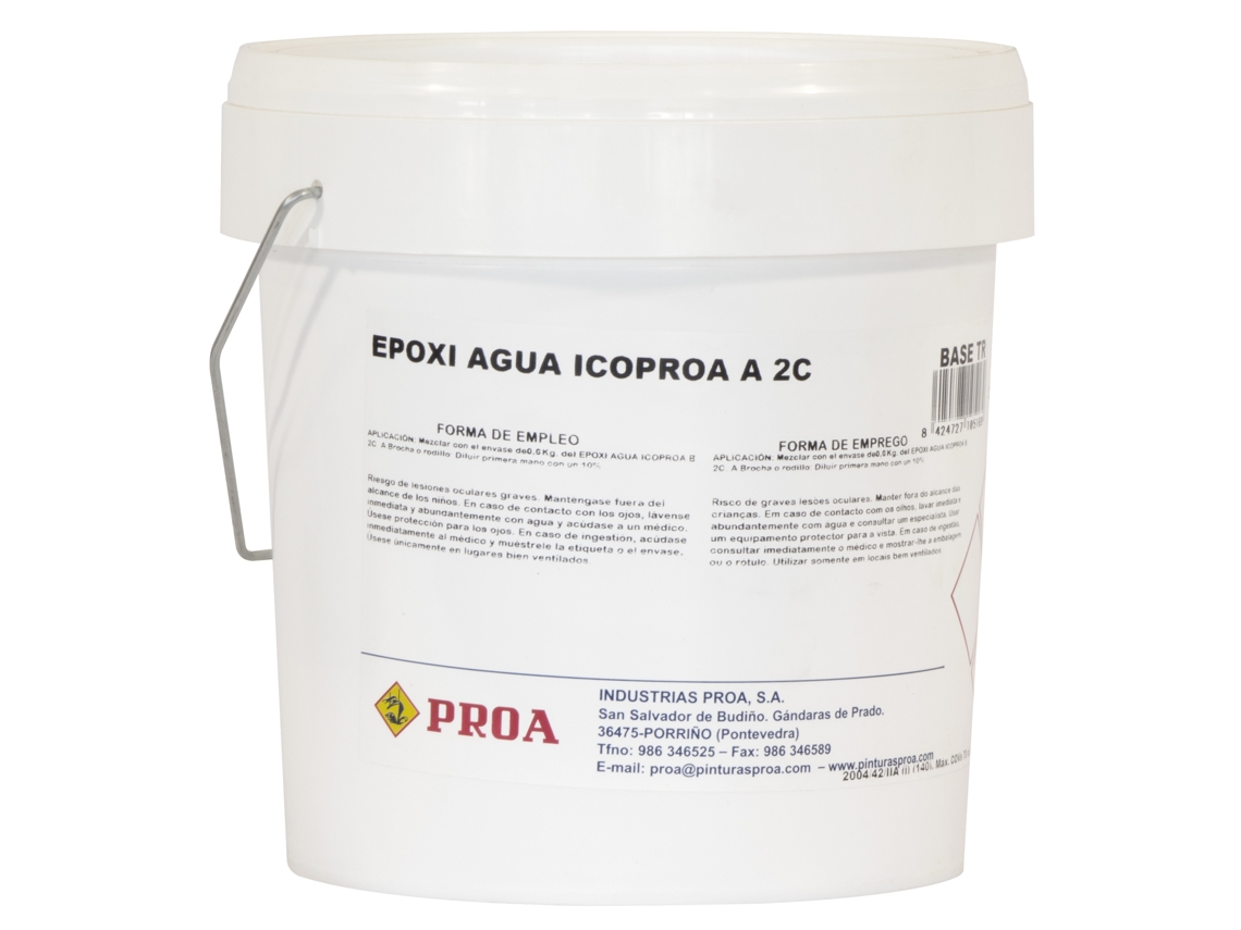 EPOXI AGUA ICOPROA 2 COMPONENTES HUESO ral 9010 3L0,6L Maxima resistencia en suelos y paredes