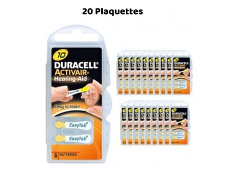 Pilas Para Audfonos Duracell Activair 10 20 Placas