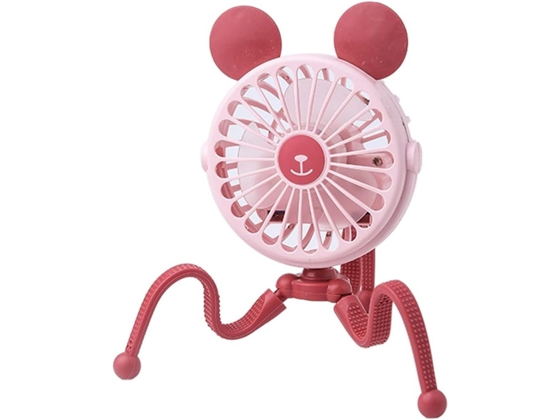 Ventilador De Escritorio Usb Ventilador Recargable Para Cochecito Bebé Cama Silencioso Retráctil Con Clip
