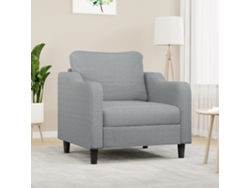 Sillón De Salón | Silla | Sillón De Tela Gris Claro 60 Cm Wsd471131