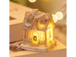 Decoración navideña de resina para casa Yuysan con luces, estilo C 2