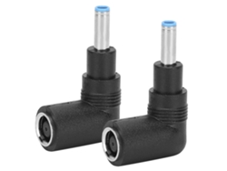 2pcs Adaptador De Energia Angular 7.4x5.0mm Para 4.5x3.0mm Com Pino Para Hp Dell