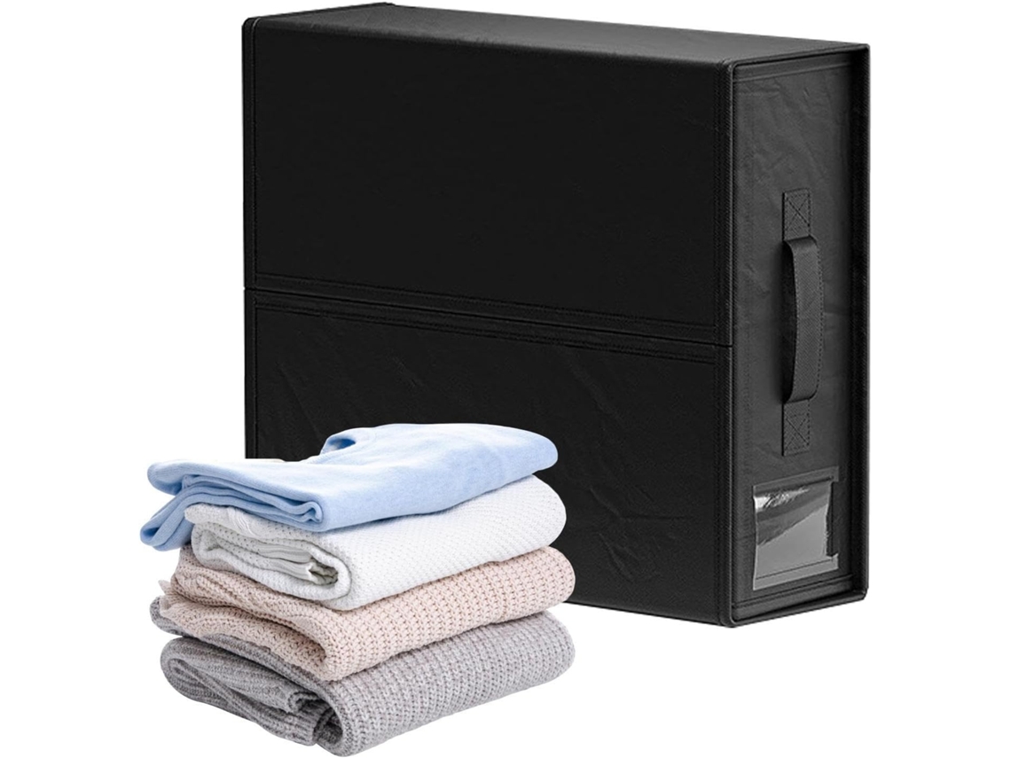Almacenamiento Plegable Edredones Mantas Caja Tapa Tela Asas Ropa