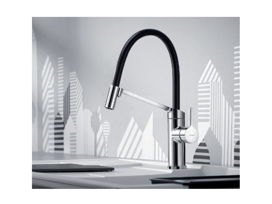 Grifo de Cocina BLANCO com Spray Lava Cinza 524813