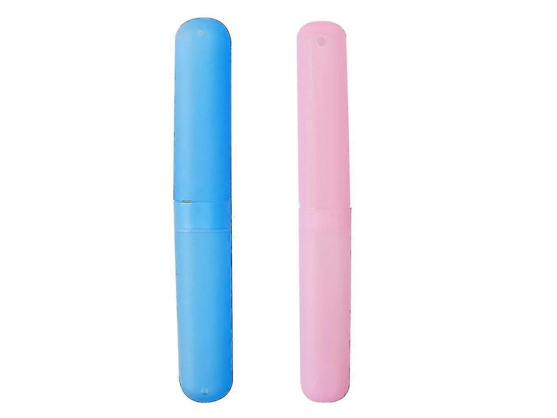 Estuche De Plástico Para Cepillo De Dientes, 2 Piezas, Soporte Portátil Para Cepillo De Dientes, Funda Para Almacenamiento Diario, Viaje Rosewell