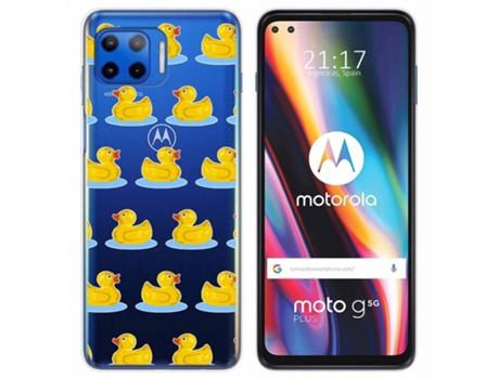 Carcasa Motorola Moto G 5G Plus TUMUNDOSMARTPHONE Dibujos Transparente Multicolor