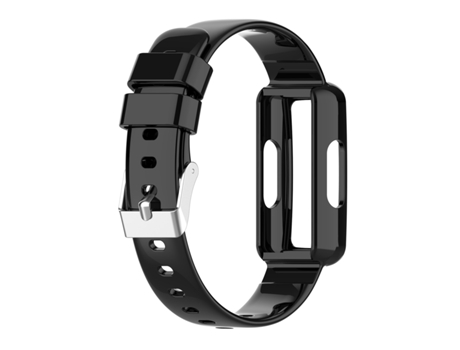 Correa Smartwatch para Fitbit inspire 2 silicona transparente integrada (negro)
