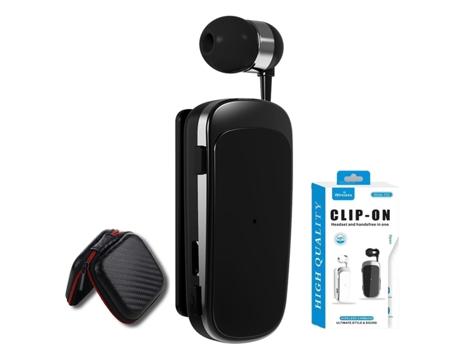 K55 Auriculares Bluetooth 5.2 con Cable Clipe Inalámbrico en Chamada de Auriculares Lembrar Vibración Business Headset Handsfree Earbuds