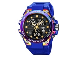 Reloj Electrónico Multifuncional E Impermeable De Doble Pantalla (azul Vibrante) Para Estudiantes.
