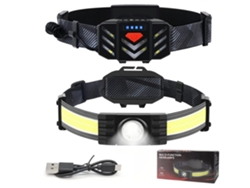 Faro delantero Yunzii 270 de haz ancho con luz trasera roja, 6 modos, IPX6 resistente al agua, ajustable, 1000 lúmenes, negro