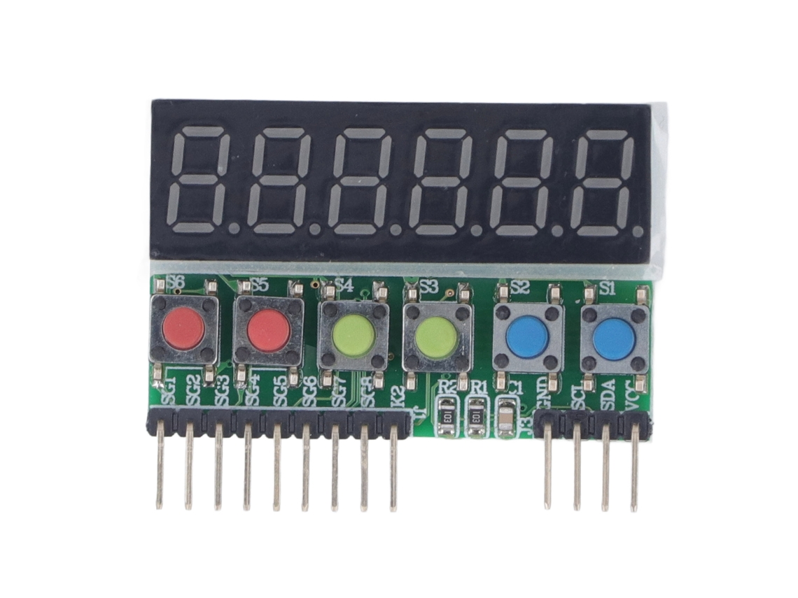 Módulo De Display De Tubo Digital De 6 Dígitos Tm1637 Con Interfaz Iic Para Contadores Temporizadores Dc 3.3v-5v