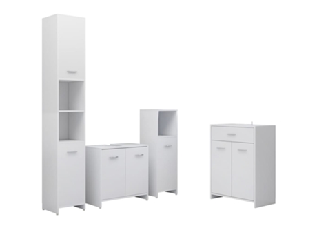 Conjunto 4 de muebles de baño VIDAXL blanco