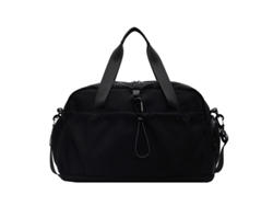(Bolsa de gimnasio negra) Con compartimento separado para zapatos, impermeable, bolsa de almacenamiento para yoga, gran capacidad