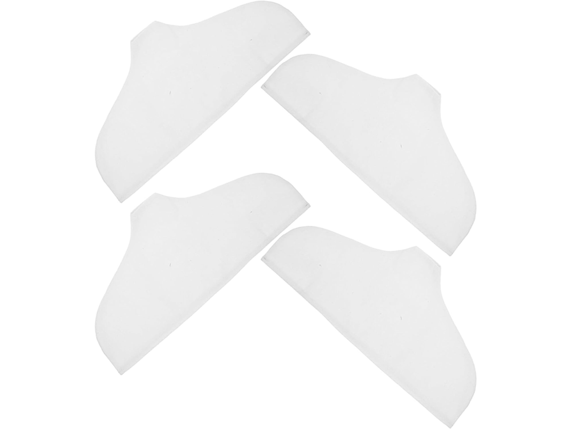 Juego 4 Piezas Fundas Antideslizantes Perchas Algodón Protectores Prendas Blanco Hielo 45x21 Hombros