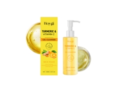 Limpiador facial con coco y cúrcuma para una piel sana.