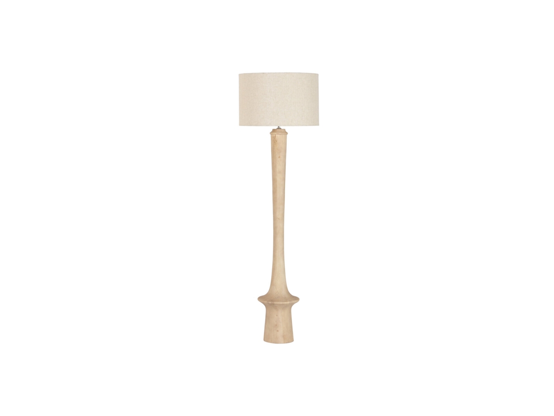 Lámpara de pie de lino natural con asa en forma de mango, 51x51x171cm ALEXANDRA HOUSE LIVING