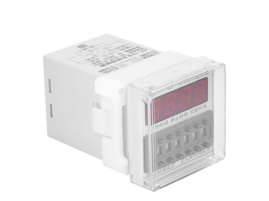 Controlador De Relé De Tiempo Berm Para Motor Cw/ccw Con Lcd Interruptor Temporal 0.1s-99h 24vac Dc