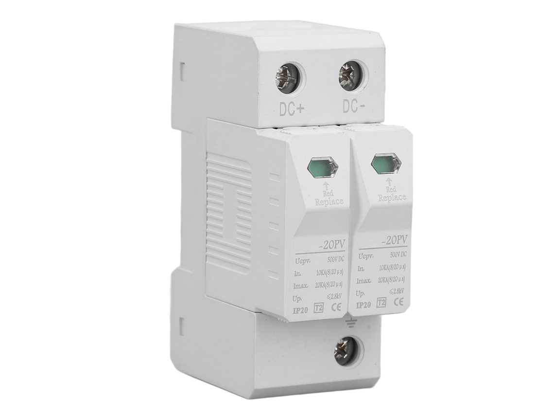 Protector Contra Sobretensiones De Cc 2p 20ka 500v, Pararrayos De Baja Tensión Para Energía Fotovoltaica.