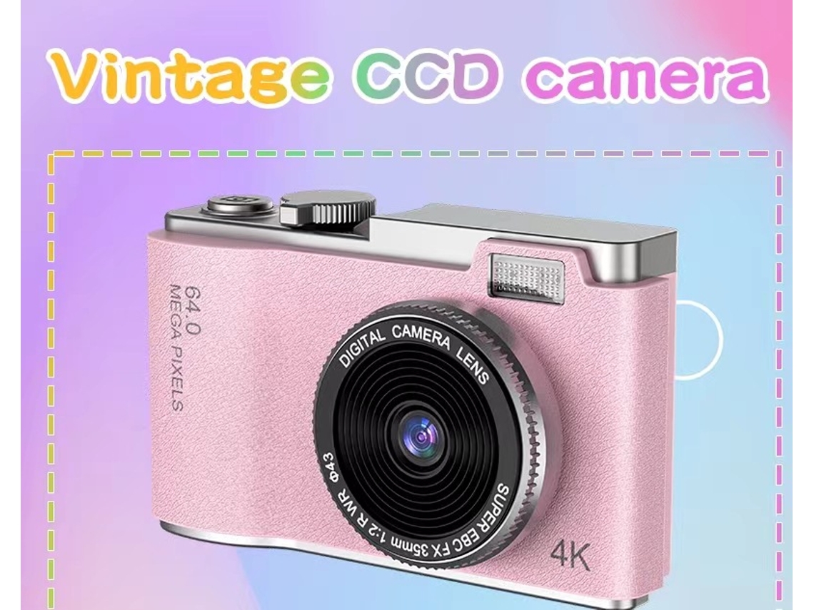 Camara Fotografica Compacta Camara Exterior 4K Hd Ccd-Rosa CHRUI