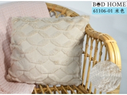 Almofada Lisa Com Veludo Curto Bege 45*45cm BOD HOME