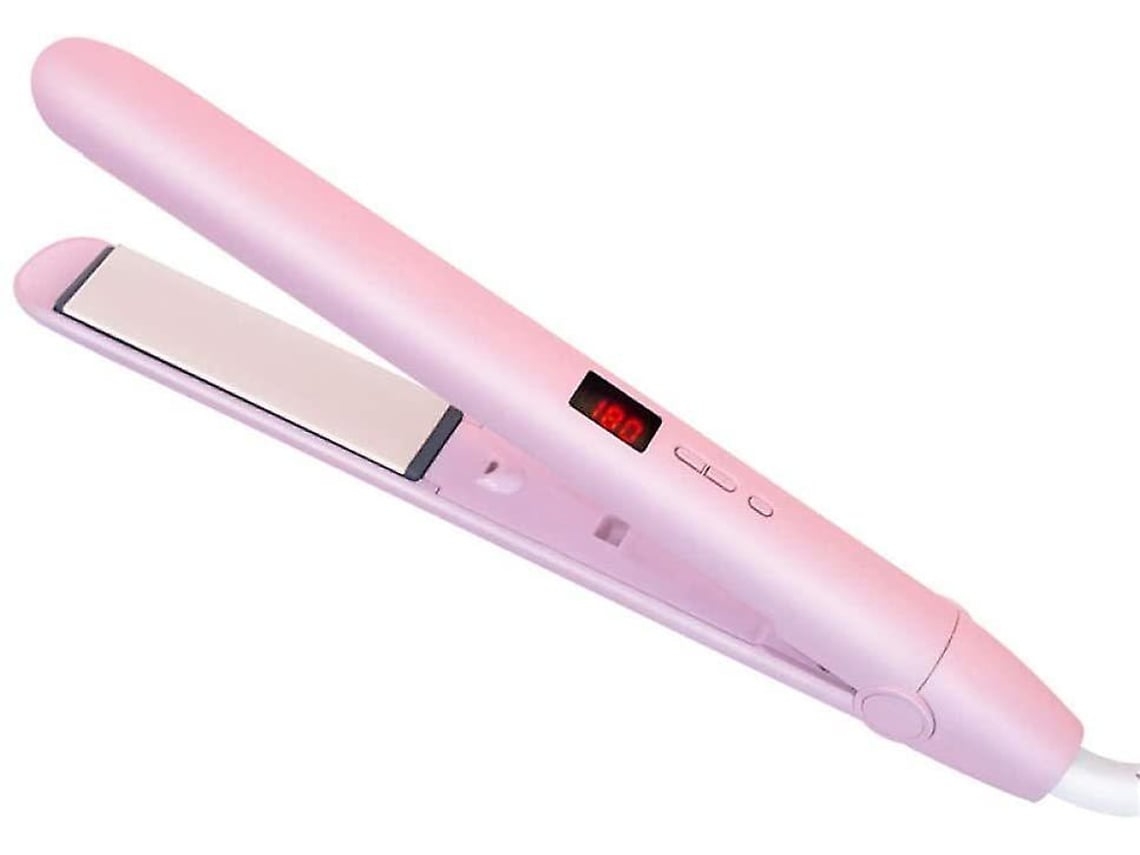 Rizador Aniónico 2 en 1 Plancha de Pelo Plancha con Pantalla Led Rosa YEMAESRE