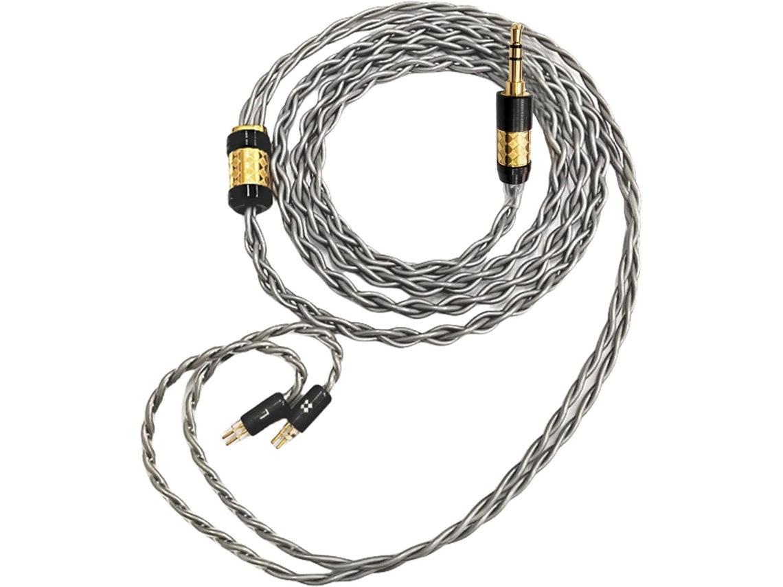 Cable Para Auriculares De 8 Núcleos Y 0,78 Mm Con 2 Pines, De Cobre Plateado Para Un Sonido Claro Y