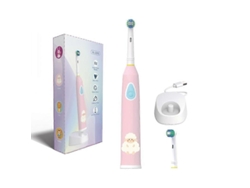 Cepillo de dientes eléctrico recargable para niños con cabezales giratorios y diseño de dibujos animados. Incluye 2 cabezales. Nostalgia88