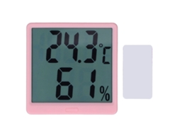 Termómetro Higrómetro Digital Para Interiores, Monitor Preciso De Temperatura Y Humedad, Medidor De Manómetro Rosa.