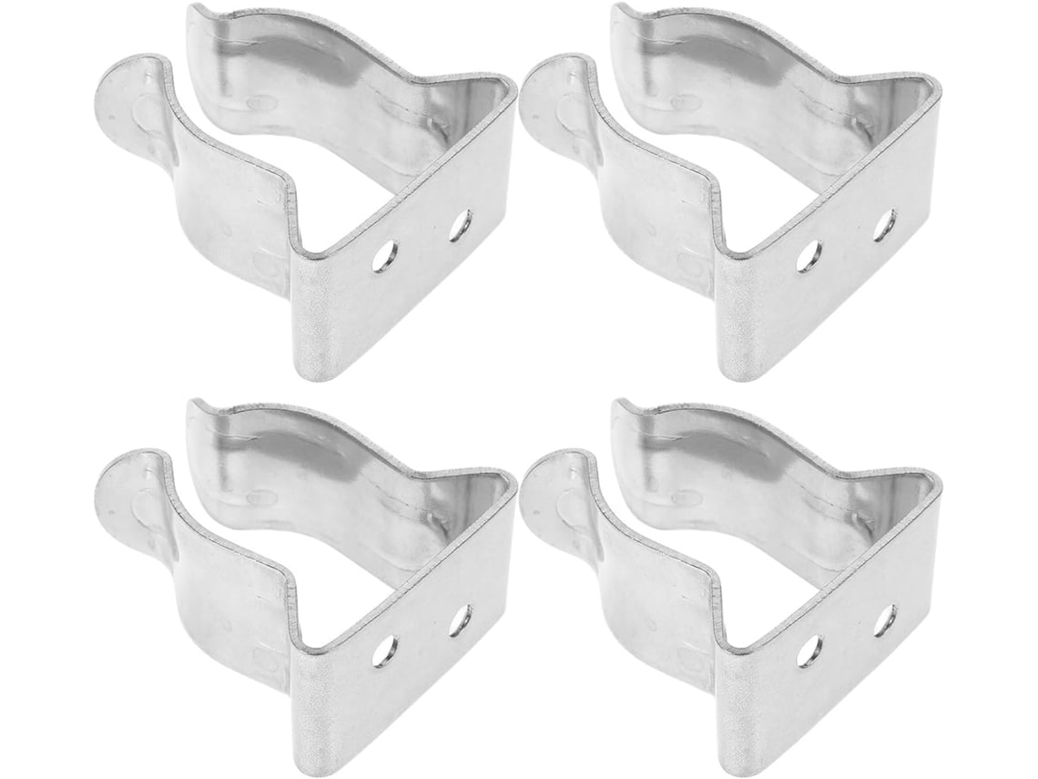 4 Soportes Para Remos De Acero Inoxidable Plateado Con Abrazaderas De Resorte De Alta Resistencia.