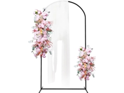 Arco de metal, construcción duradera, ideal para eventos, negro, altura 1,8 m (70,8 pulgadas)