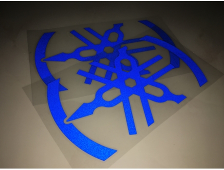 Los arañazos reflectantes de las locomotoras de carreras de motocicletas deben comprar pegatinas y calcomanías de automóviles[Azul Reflectante]
