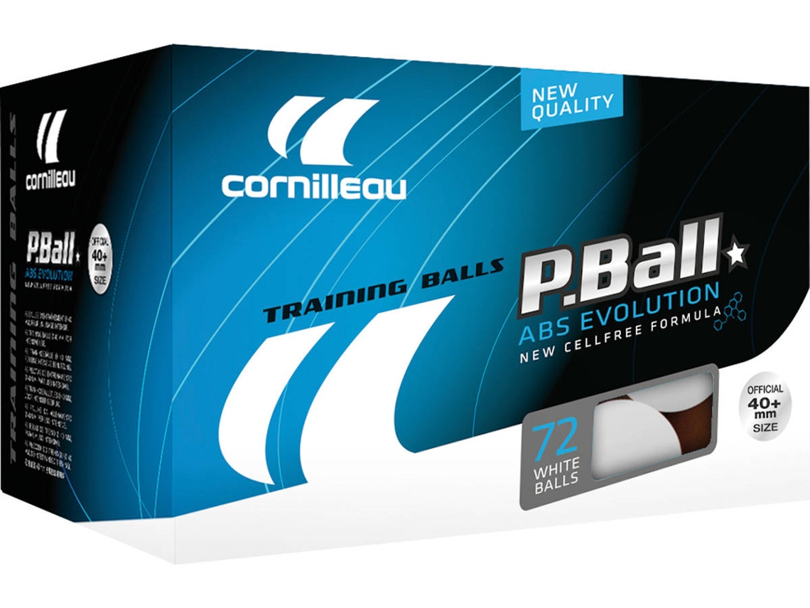 Caja 72 Pelotas CORNILLEAU P.Ball Blancas 40mm 320655