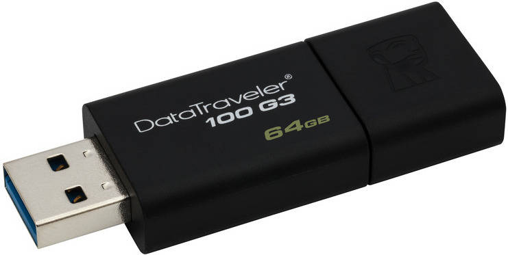 Kingston Technology Datatraveler 100 g3 unidad flash usb 64 tipo 3.2 gen 1 3.1 negro pendrive 64gb 3.0 2 dt100g364gb2p