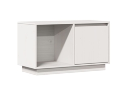 Mueble de TV en madera maciza de pino blanco MAISON EXCLUSIVE (74x35x44 cm)