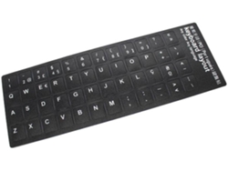 Pegatina para Convertir Teclado en Idioma Portugués Negro
