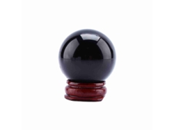 Bola De Cristal De Cuarzo Negro Natural Asiático De 40 Mm Con Base Para Decoración Y Colección.